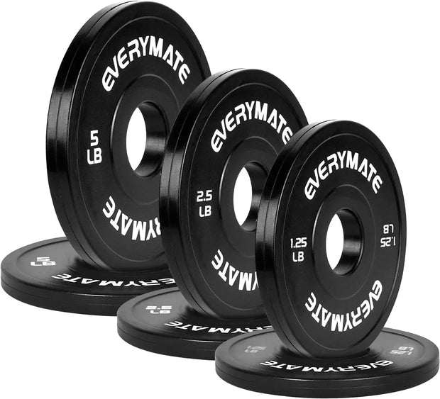 Black Change Weight Plates 1.25LB 2.5LB 5LB Set Fractional Plate Ol ympic Bumper Plates for Cross Training Bumper Weight Plates