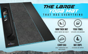 Large Yoga Mat - 7’ x 5’ x 9mm Extra Thick Exercise Mat - Use Without Shoes