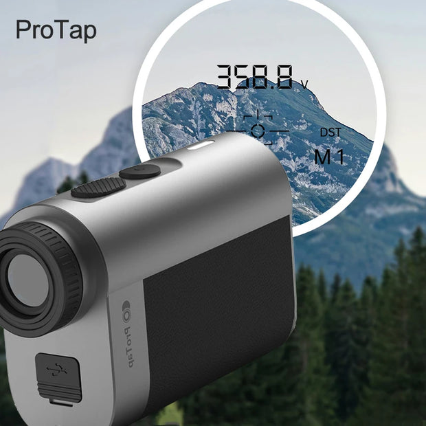 ProTap 1200y/1000m Laser Rangefinder Telescope 7x Monocular Multi-functional Distance Meter Measuring Tools Golf Hunting Travel