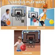 Kids Mini Basketball Hoop with Electronic Scoreboard,Basketball Toys Suit for Bedroom/Office/Outdoor,Halloween/Christmas gifts