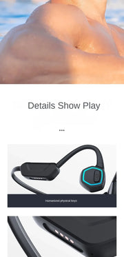 Real Bone Conduction Swimming Headphones Sports Bluetooth Earphone IPX8 Waterproof Wireless Headset 32GB MP3 Player HIFI Earbuds