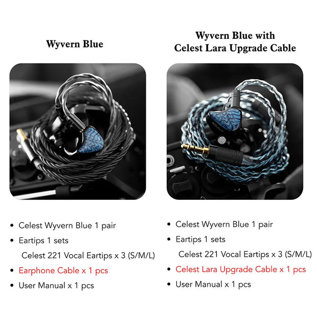 New QoA & Celest Wyvern Blue 10mm LCP Dynamic Driver In Ear Earphones IEMs Monitor HiFi Headphones Cable Headest Kinera Audio