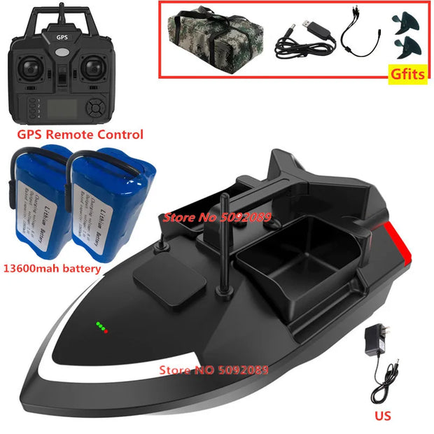 Smart 40 Points GPS Fishing Bait Boat GPS Auto Return RC Nesting Boat 2KG Loading 500M Distance Fixed Speed Cruise Bait Boat Toy