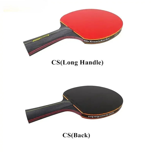 6 Star Table Tennis Racket 2PCS Professional Ping Pong Racket Set Pimples-in Rubber Hight Quality Blade Bat Paddle with Bag