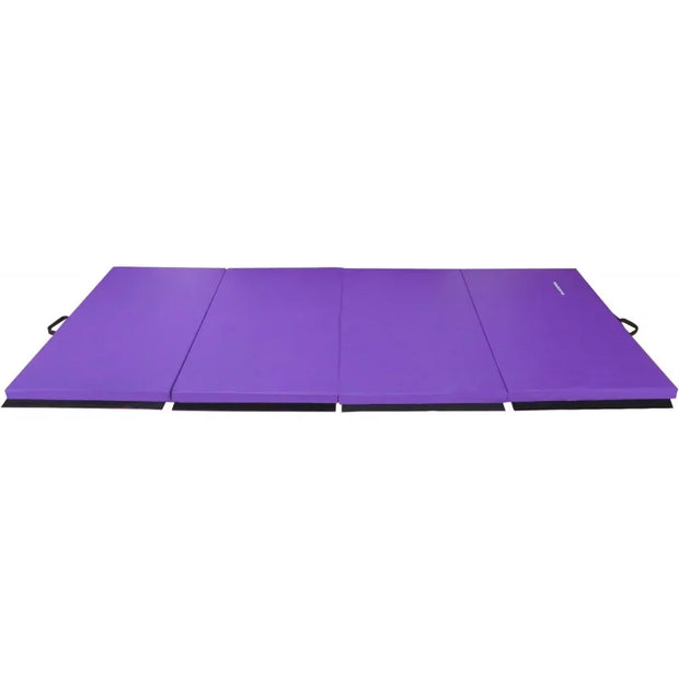 All Purpose 4'x8'x2" Extra Thick High Density Anti Tear Gymnastics Gym Folding Exercise Aerobics Mats, Multiple Colors Available