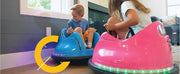 2-Speeds Electric Ride On Bumper Car for Kids & Toddlers 1.5-6 Years Old, DIY Sticker Baby Bumping Toy Gifts W/Remot