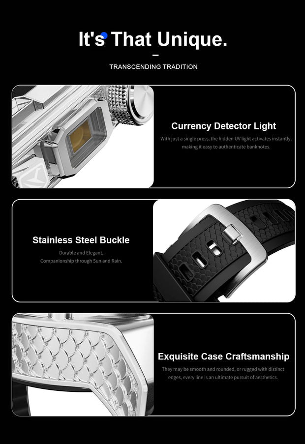 men's smartwatch, Bluetooth call tracker, military sports waterproof watch, digital fitness tracker smartwatch, LED flashlight