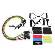 17 pcs set 150LBS Pull Bodybuilding Resistance Bands Gym Rubber Sport Elastic Rope Fitness Sports Portable Equipment