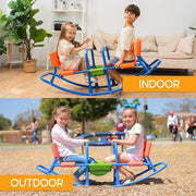 Kids Teeter Totter Outdoor Seesaw: Play - Children, Boys, Girls, Kid, Youth Ride ON Toy Living Room, Lawn, Backyard, Playground