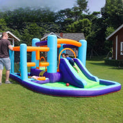 Inflatable Bounce House, Bouncer & Slide with Air Blower,Play House with Ball Pool,Inflatable Kids Slide,Jumping Castle