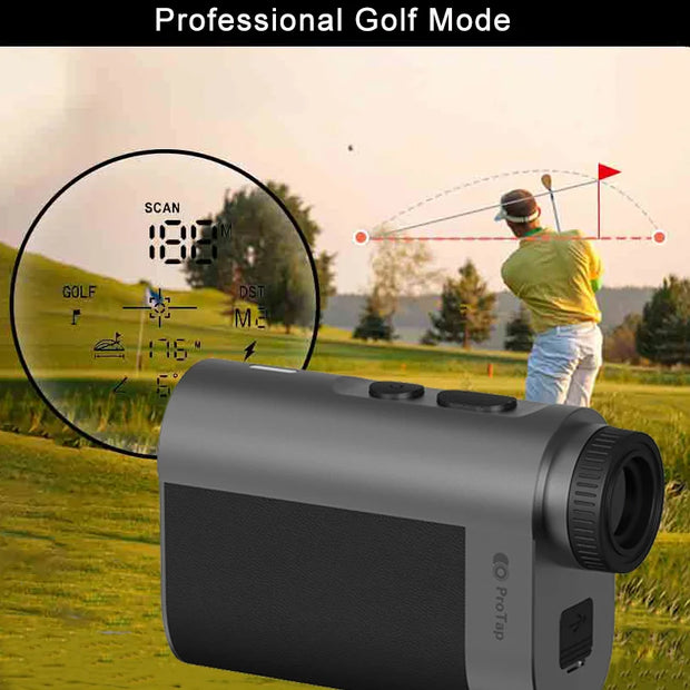 ProTap 1200y/1000m Laser Rangefinder Telescope 7x Monocular Multi-functional Distance Meter Measuring Tools Golf Hunting Travel