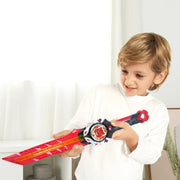 Infinity Nado 6 Proskill Pack - Blazing War Bear Glowing Spinning Top,Sword Launcher with Optional Rotation Direction Kid Toy