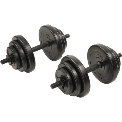 Exercise Vinyl 40 Lb Dumbbell Set Hand Weights for Strength Training, Weight Loss, Workout, Gym Equipment, and Home Workou