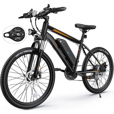 Electric Bike for Adults, 26" Ebike 500W Peak Motor, 19.8MPH Electric Mountain Bike with 374.4WH Removable Battery