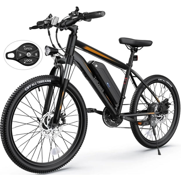 Electric Bike for Adults, 26" Ebike 500W Peak Motor, 19.8MPH Electric Mountain Bike with 374.4WH Removable Battery