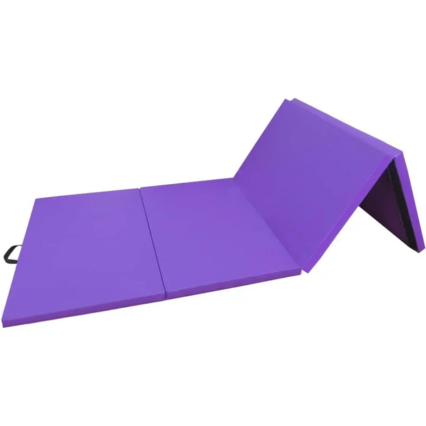 All Purpose 4'x8'x2" Extra Thick High Density Anti Tear Gymnastics Gym Folding Exercise Aerobics Mats, Multiple Colors Available