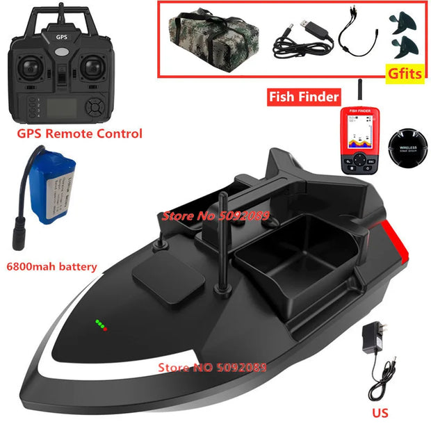 Smart 40 Points GPS Fishing Bait Boat GPS Auto Return RC Nesting Boat 2KG Loading 500M Distance Fixed Speed Cruise Bait Boat Toy