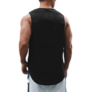 Men’s Quick Dry Gym Clothes Indoor Exercise and Fitness Printed Vest 6 Colors To Choose