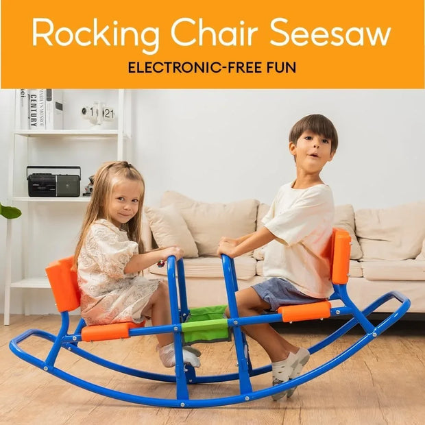 Kids Teeter Totter Outdoor Seesaw: Play - Children, Boys, Girls, Kid, Youth Ride ON Toy Living Room, Lawn, Backyard, Playground