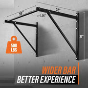 Heavy duty wall mounted pull up bar-Multi-grip ceiling strength/joist mount/chin-up bar for home gym portable