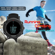 SUNROAD ESSENTIA Adventure Outdoor Digital Sports Watch 5ATM Waterproof+Stopwatch+Altimeter+Barometer+Compass+Pedometer Clock