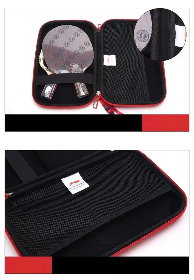 Original  Table Tennis Racket Bag Ping Pong Bat Case (Big Capacity bilayer)Hard Shell Table Tennis Racket Cover Bag