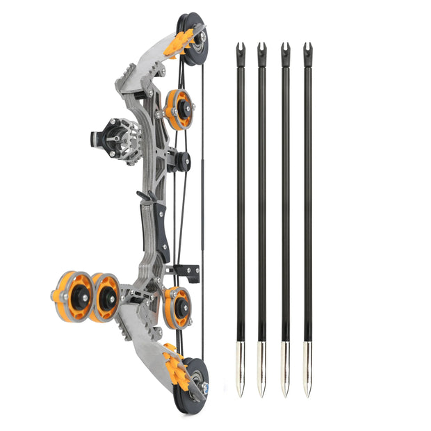 Archery Mini Compound Bow Stainless Steel with 4/8pcs Arrows for Entertainment Shooting Sports Decompression Game Pulley Bow