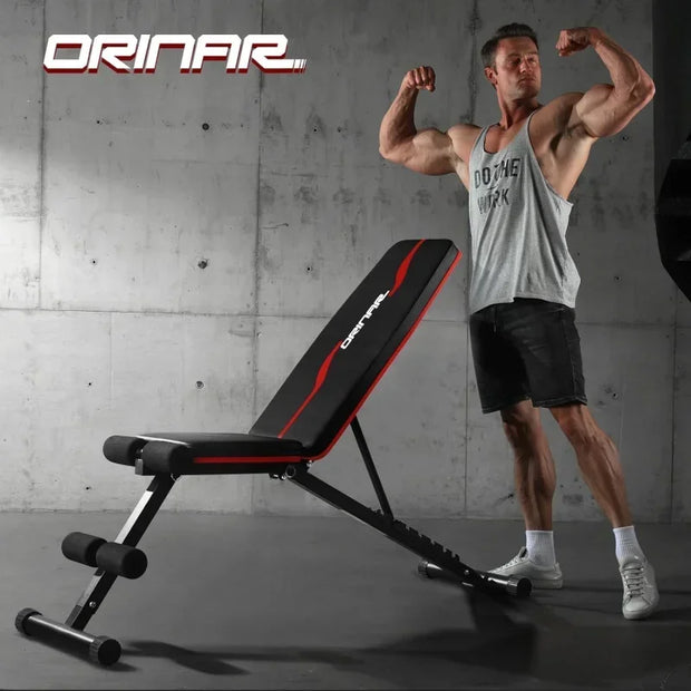 Orinar Weight Bench Press, Strength Training Adjustable Workout Benches for Full, Gym Benches for Incline Decline Exercise