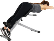 Foldable Hyperextension Roman Chair w/Back Extension, Home Gym Sit Up Bench for Glute & Ab Workouts,