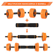 Home 2 in 1 Dumbbell,Adjustable Weights 10kg,20kg,40kg With Silent Rubber Cover, Non-Slip Nuts ,Men And Women‘s Barbell,Gym Home