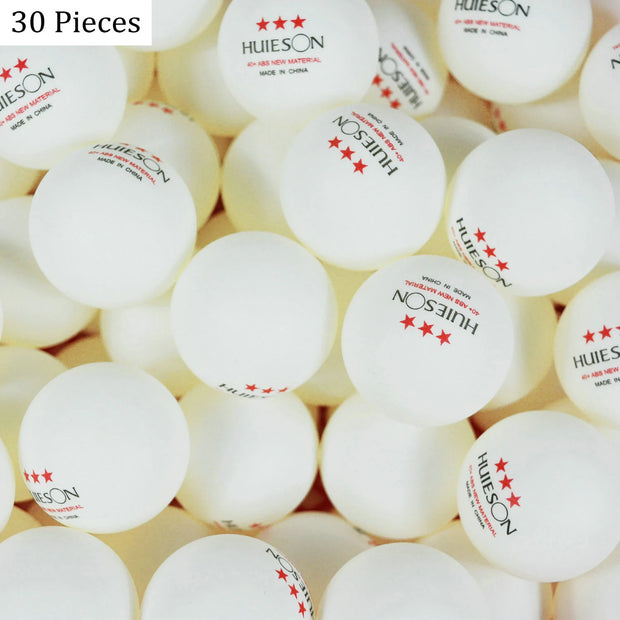 Huieson 30 50 100 English New Material Table Tennis Balls 3 Star 40+ ABS Plastic Ping Pong Balls Table Tennis Training Balls