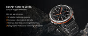 2024 Original KOSPET TANK T3 Ultra GPS Smart Watch Men Smartwatch 470mAh Digital Fitness AMOLED AOD Bluetooth Electronic Watches