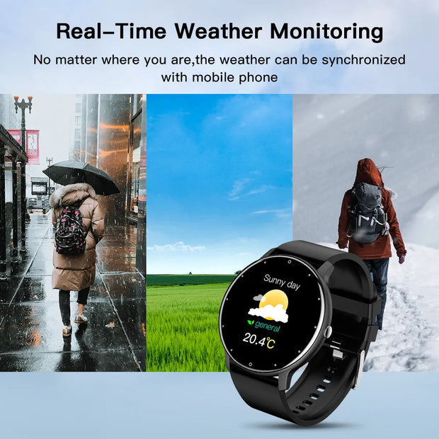 Men Smart Watch Full Touch Screen Digital Fitness Tracker IP68 Waterproof Sports Smartwatch for Women Xiaomi Huawei Phones 2023