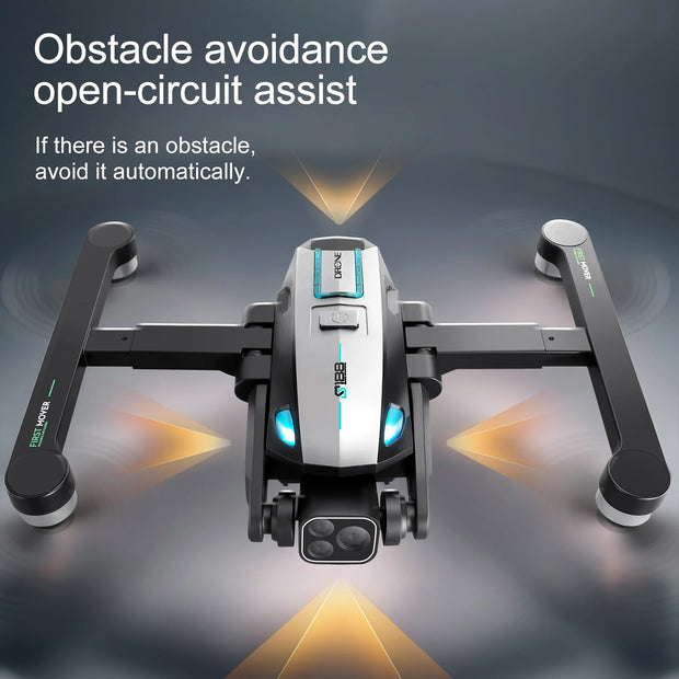 S188 Drone GPS Return 4K 8K HD Three Camera 5G WiFi FPV 360° Laser Obstacle Avoidance Brushless Motor RC Quadcopter Dron RC Toys