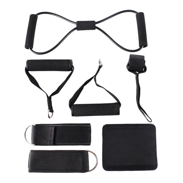 17 pcs set 150LBS Pull Bodybuilding Resistance Bands Gym Rubber Sport Elastic Rope Fitness Sports Portable Equipment