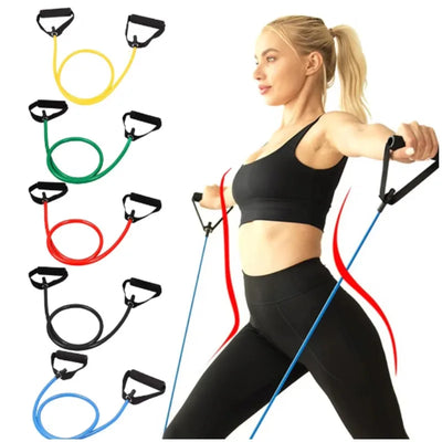 Resistance Bands with Handles Gym Weights Yoga Pull Rope Elastic Fitness Exercise Straps Band for Home Workout Strength Training