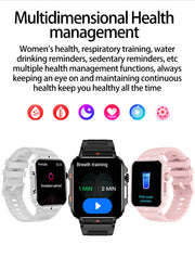 2024 Outdoor Military Smart Watch Men Health Monitor AI Bluetooth Call Fitness Sport Waterproof Smartwatch for Women Android IOS