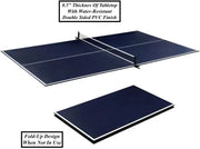 Indoor Official Size Table Tennis Conversion Top Ping Pong Tabletop with Retractable Net and Premium EVA Foam Padding E