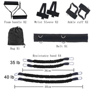 Sports Fitness Resistance Bands Stretching Strap Set for Leg Arm Exercises Boxing Muay Thai Gym Bouncing Training Gym Equipment