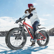 Electric Bike 26" x 4.0 Fat Tire Electric Bike with Peak 1000W , 25MPH , 48V 13AH Removable Lithium-ion Battery Up to 60 Miles