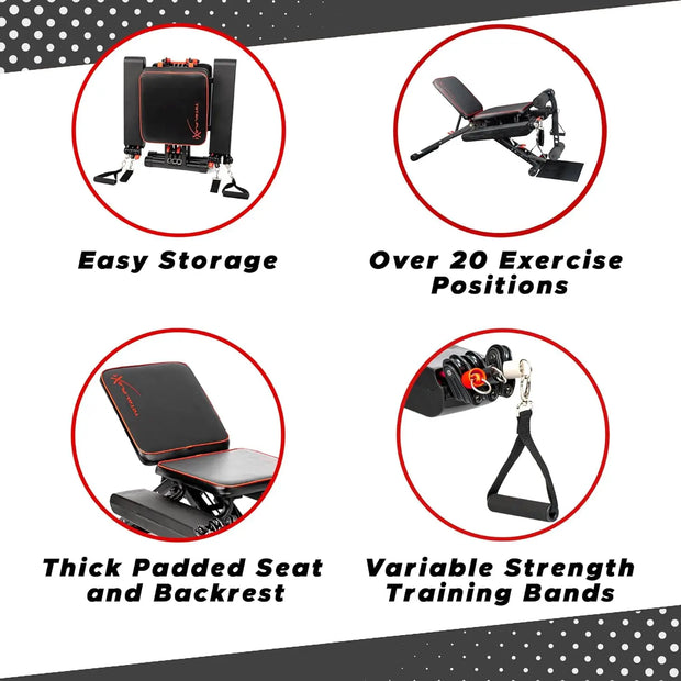 Compact Design, Home Gym, Exercises, Workout Equipment, Fitness Equipment