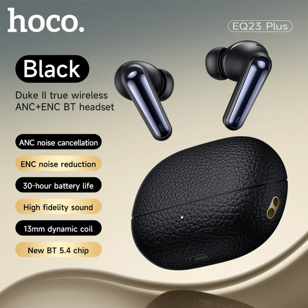 HOCO EQ23 Plus TWS Earphone Bluetooth 5.4 Noise Canceling  Headset Mic ENC HD Call Earbuds For iPhone 16 Pro Max Xiaomi Huawei