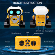 Kid's RC Wall-E Intelligent Robot Rabbit Gesture Sensing Simulation Robot Rabbit Lighting Music Remote Control Toy