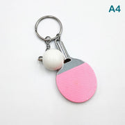 1PC Table Tennis Key Chain Pendant Simulation Mini Table Tennis Racket Key Ring Bag Pendant Decoration Souvenir Gift