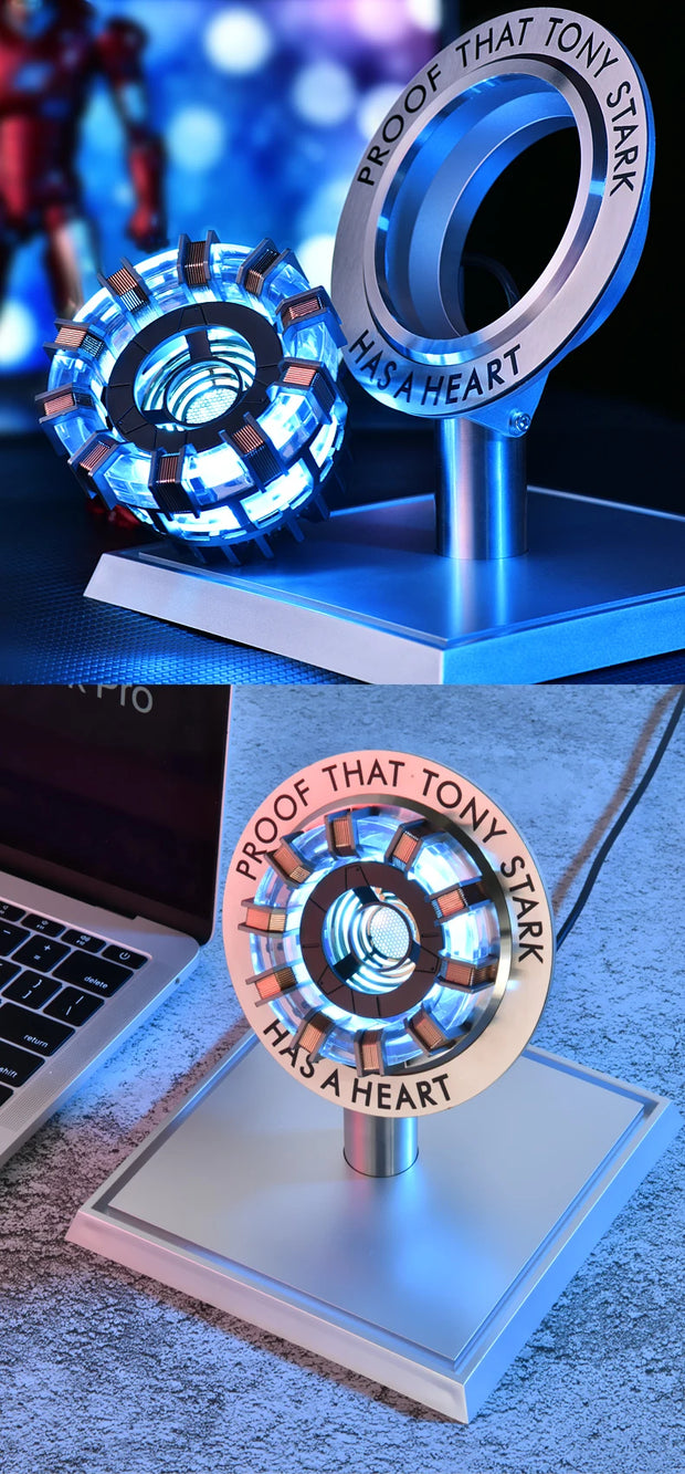 New Sale: Iron Man Mk1 and Mk2 Arc Reactors Tony Stark's Heart of Mark Armor Avengers Figures with LED Lights 1:1 Chest lamp toy