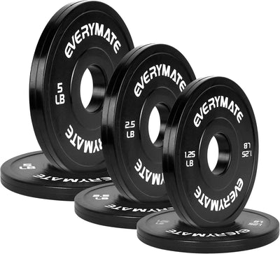 Black Change Weight Plates 1.25LB 2.5LB 5LB Set Fractional Plate Ol ympic Bumper Plates for Cross Training Bumper Weight Plates