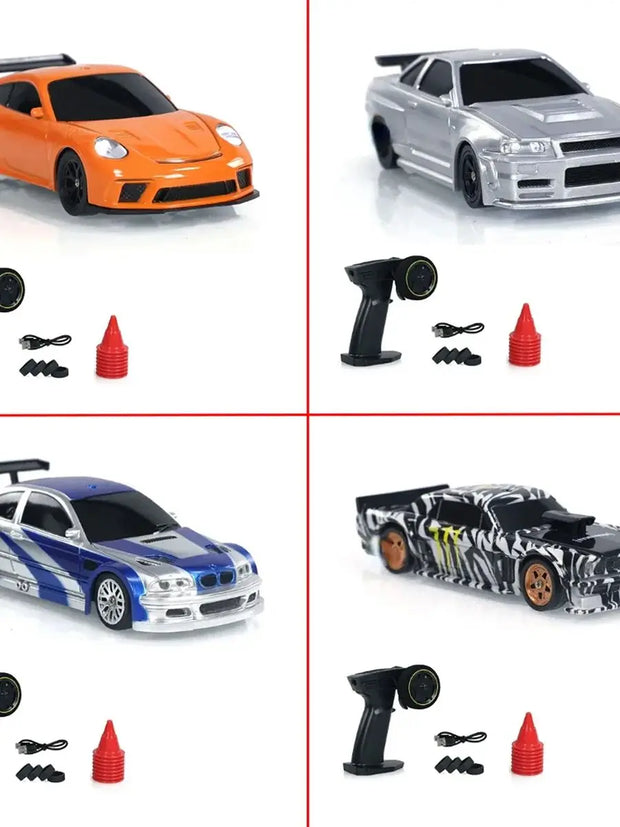 2.4G RC Drift Car 1/43 4WD Remote Control Car High Speed Four Wheel Drive Radio Controlled Mini Racing Car Model Boy Toy Gift