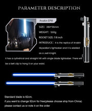 Anakin Lightsaber Proffie 2.2 Soundboard Smooth Swing Metal Handle With LED Strip Blade SD Card Skywalker Replica Cosplay Toys