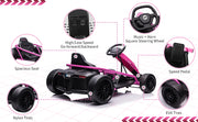 Kart for Kids, 24V 9Ah Battery Two 300W Motors, 8MPH Fast Drifting Circling Car, Electric Ride Toy Slow Start Functio