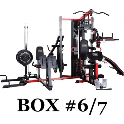 Multifunctional Home Gym System Workout Station with Leg Extension and Preacher Curl, 122.5LB Weight Stack, Multiple Options, Mu